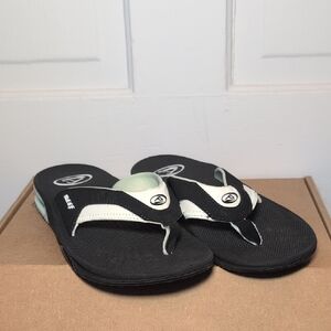 Reef Black and White Flip Flops